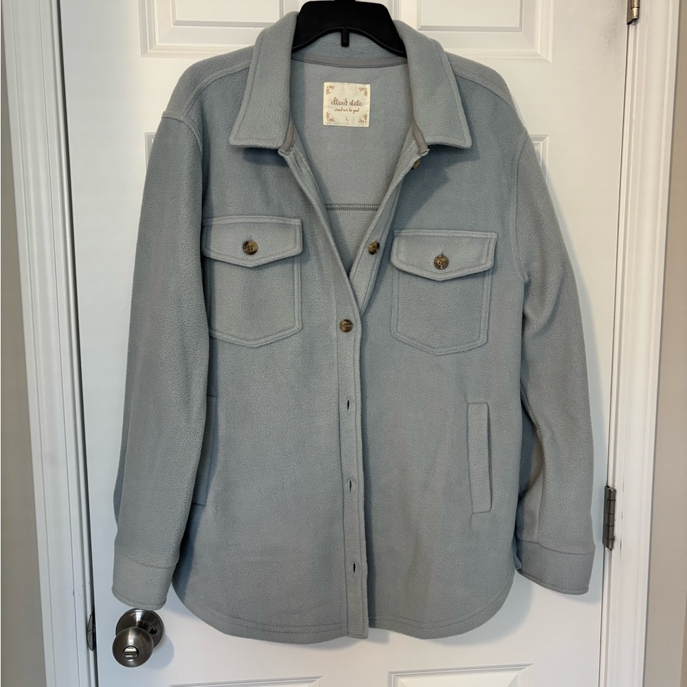 Altar'd State Blue Utility Jacket Structured Minimal Design